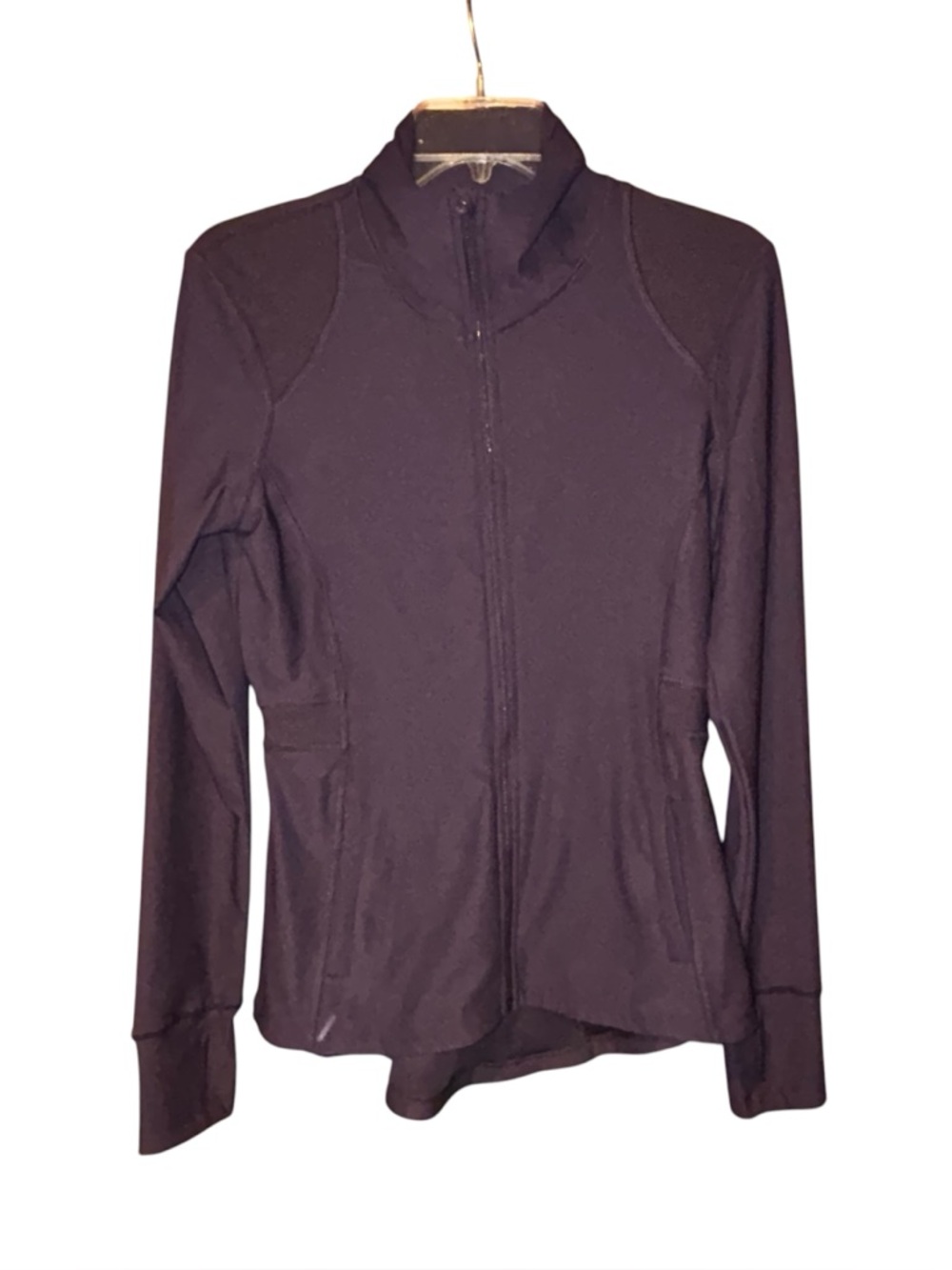 Apana Track Jacket Purple Zip Up Athletic Womens Small Yoga Active Lightweight